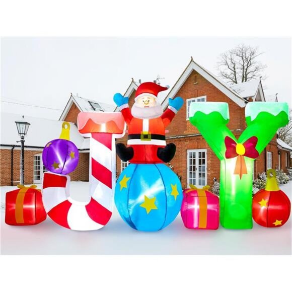 8FT Joy Christmas Inflatables Outdoor Decor - Inflatable Christmas Yard Decor